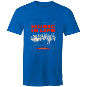 Mens T-Shirt Music is my life custom logo 