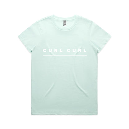 Lost Manly custom logo Curl Curl edition AS Colour Women's Maple Tee - Lost Manly Shop