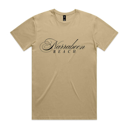 AS Colour Staple Tee Narrabeen Beach custom logo black font 
