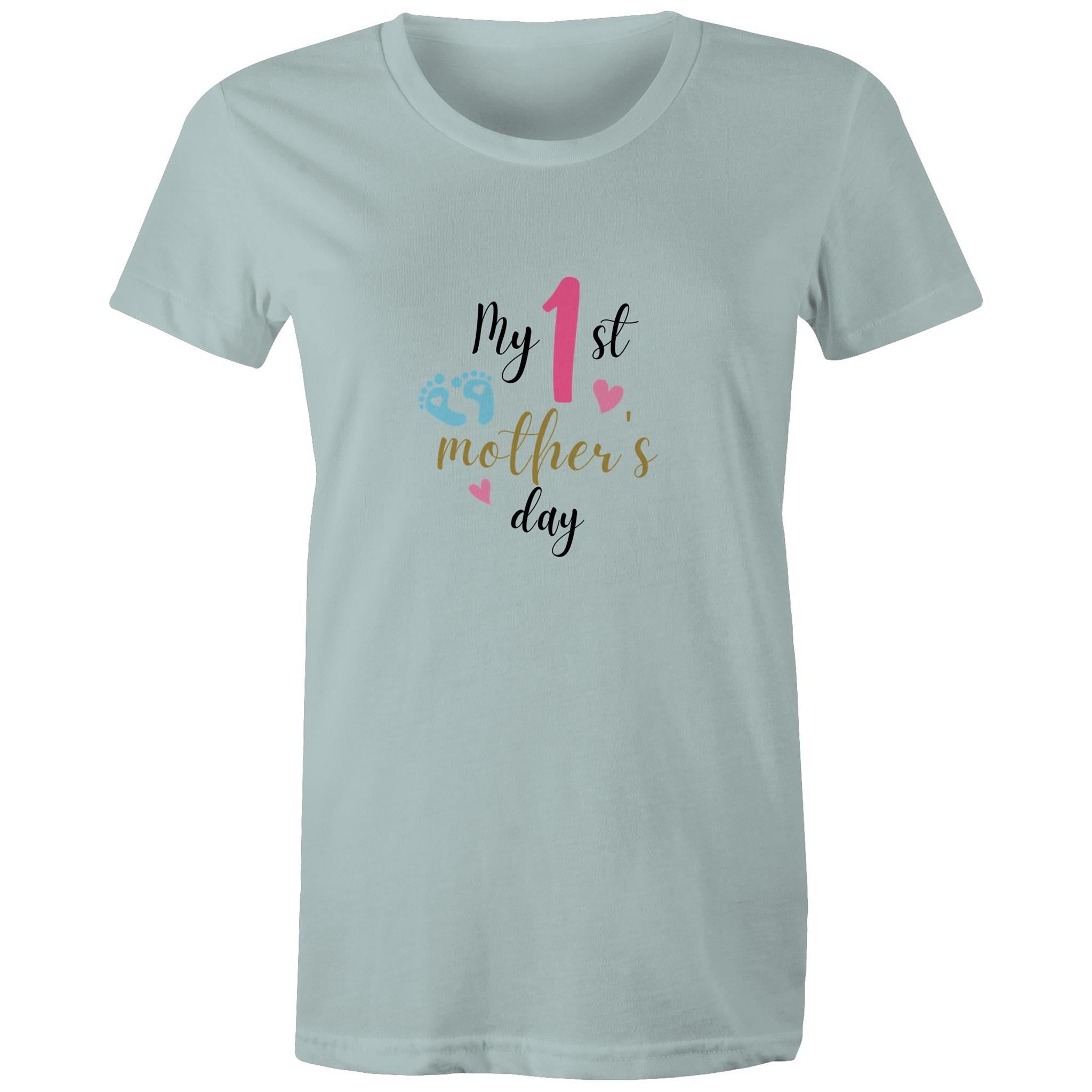 Women's Maple Tee My 1st Mother's Day 