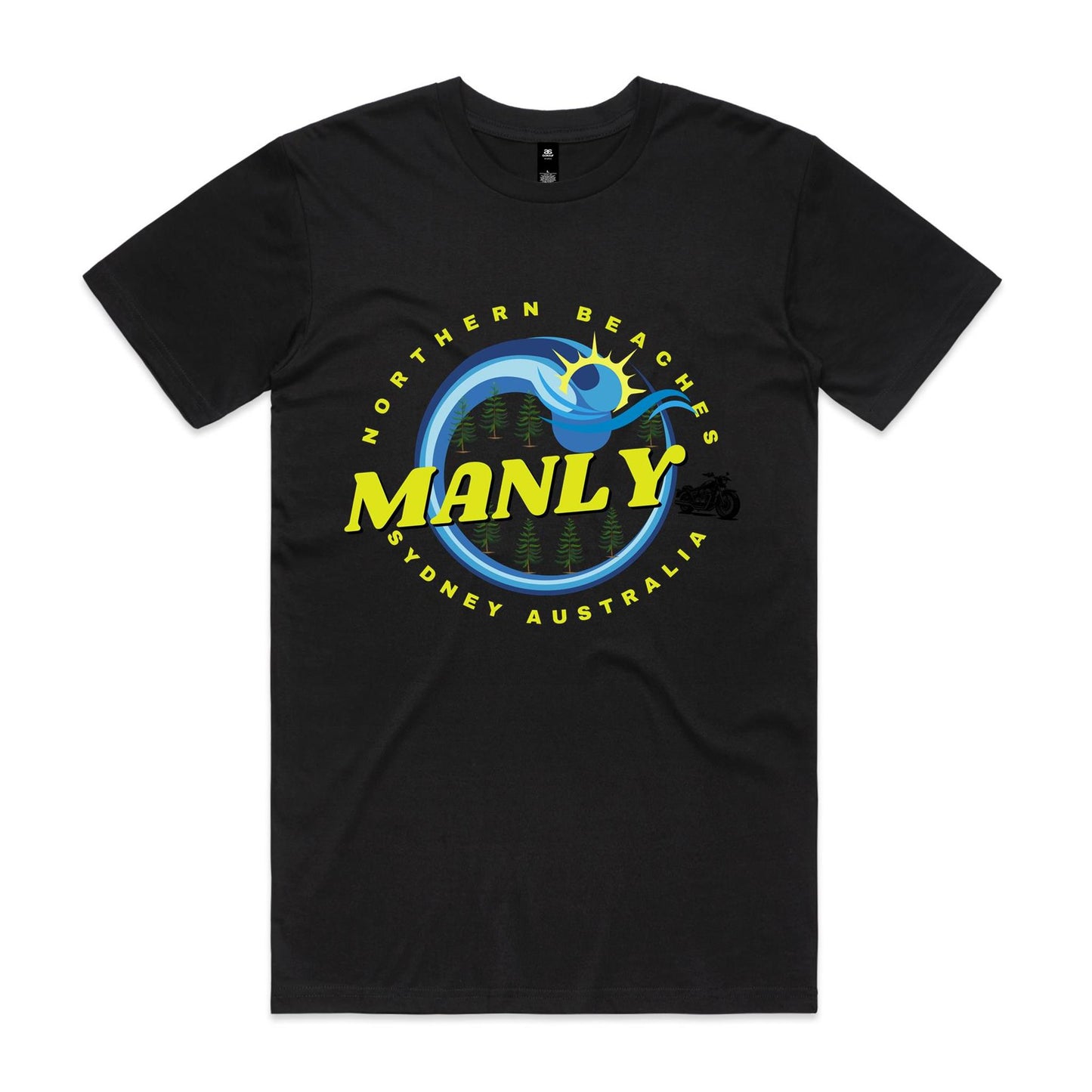 Lost Manly custom logo The Manly Barry AS Colour Staple Tee - Lost Manly Shop