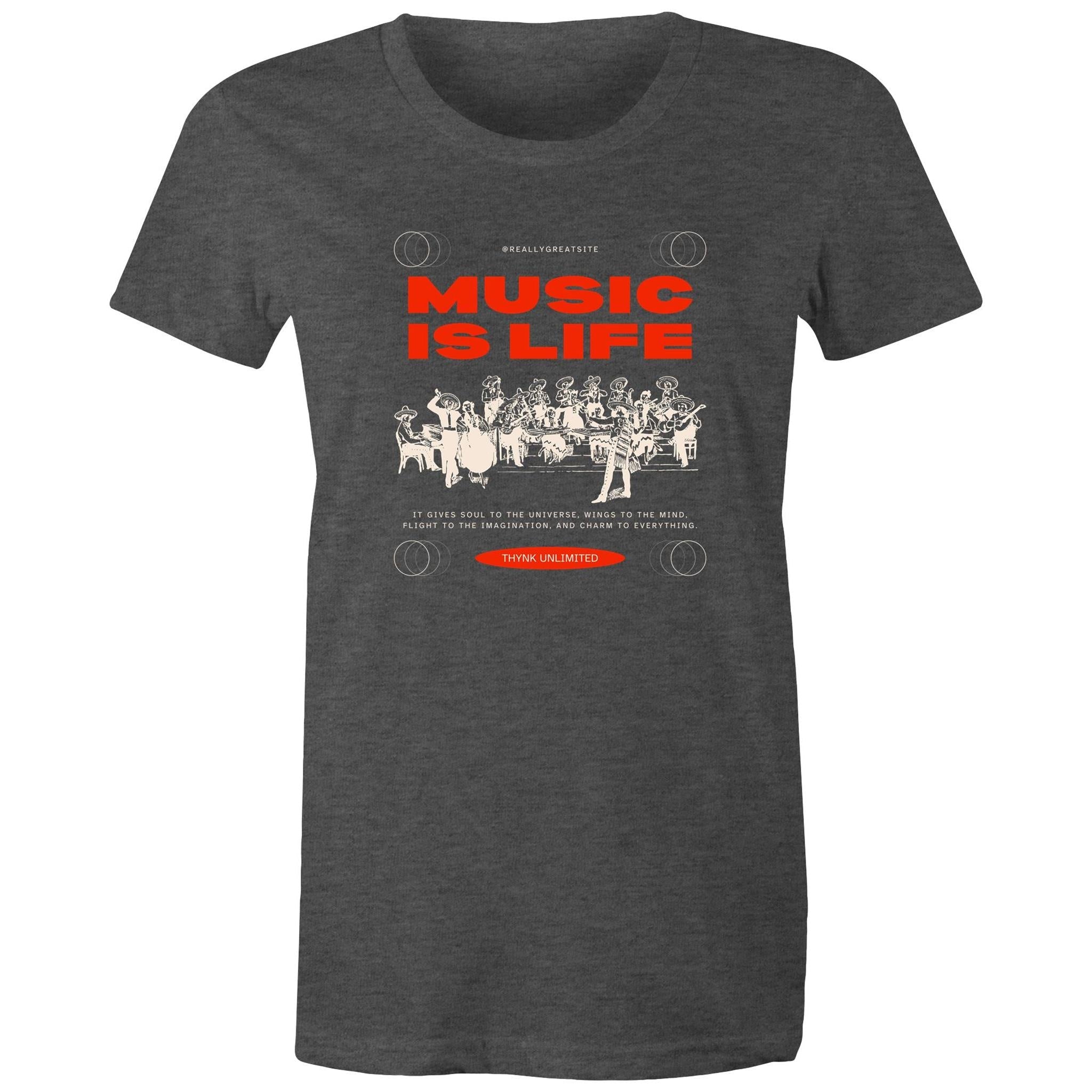 Women's Maple Tee Music is my Life 
