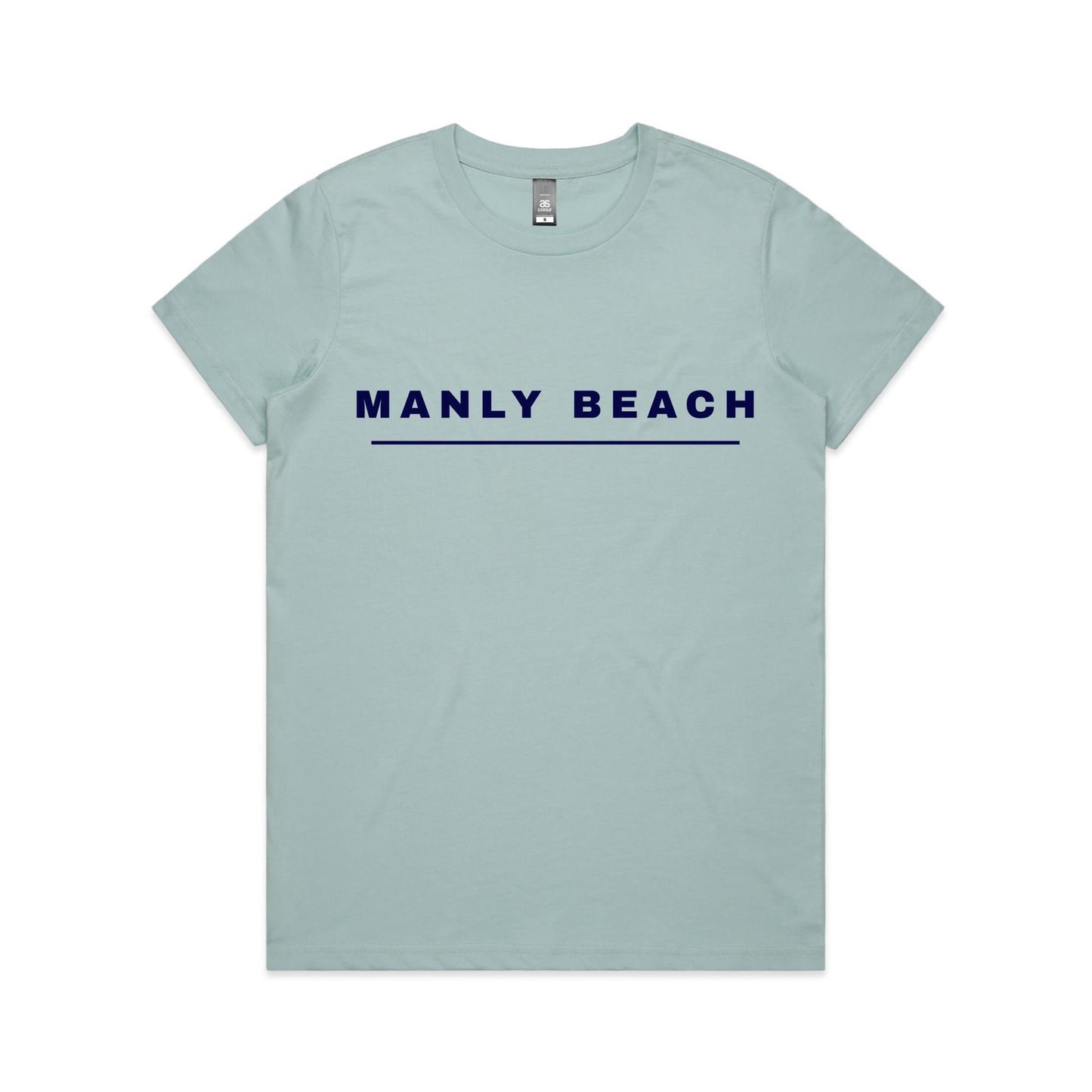 Lost Manly custom logo Manly Beach edition AS Colour Women's Maple Tee - Lost Manly Shop