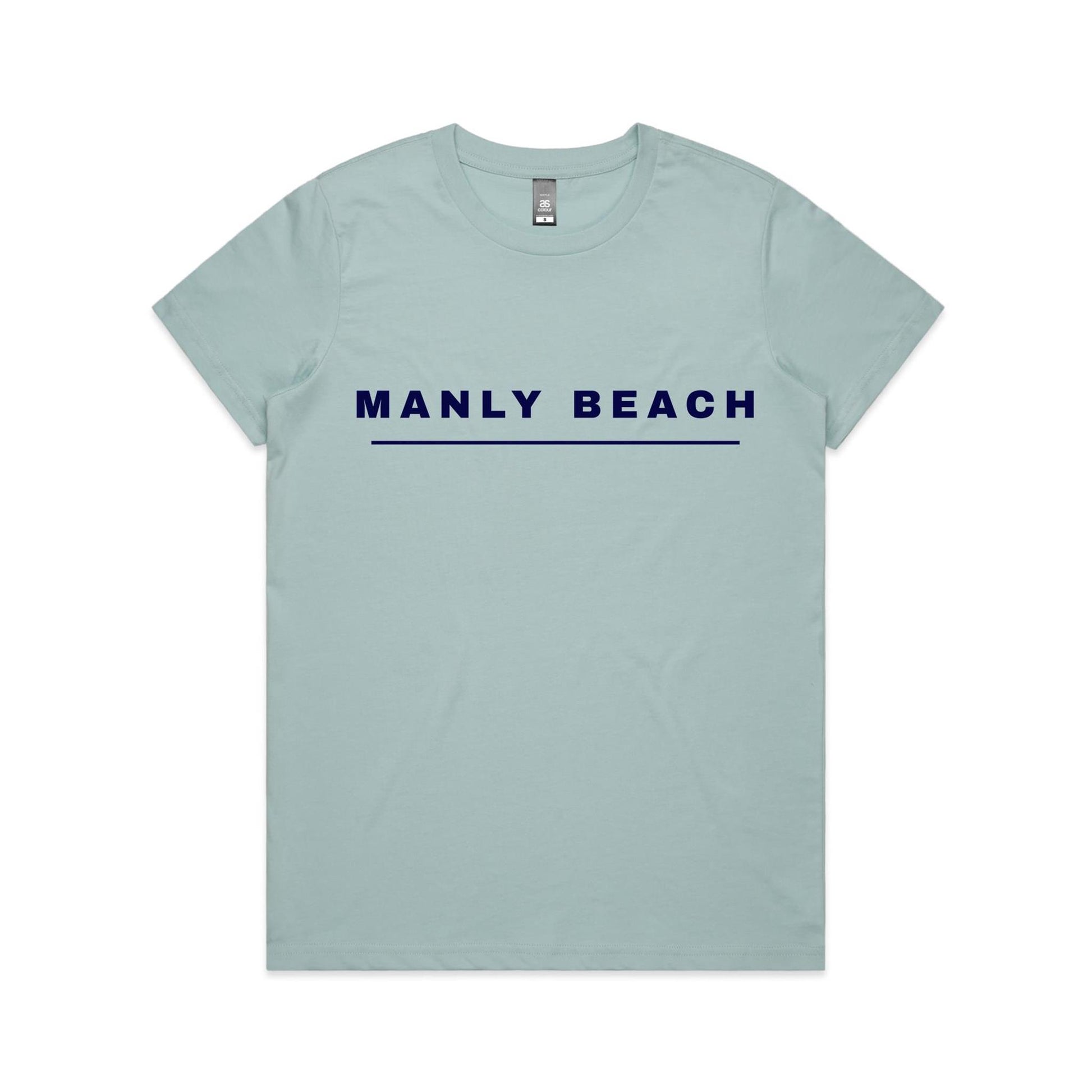Lost Manly custom logo Manly Beach edition AS Colour Women's Maple Tee - Lost Manly Shop