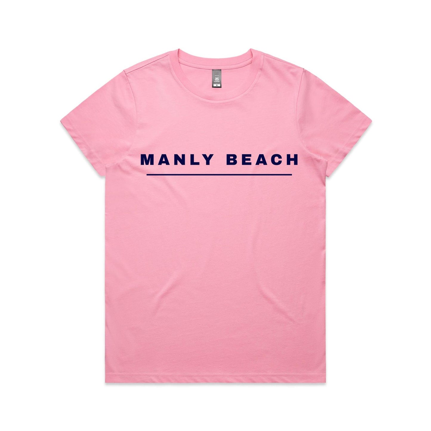 Lost Manly custom logo Manly Beach edition AS Colour Women's Maple Tee - Lost Manly Shop