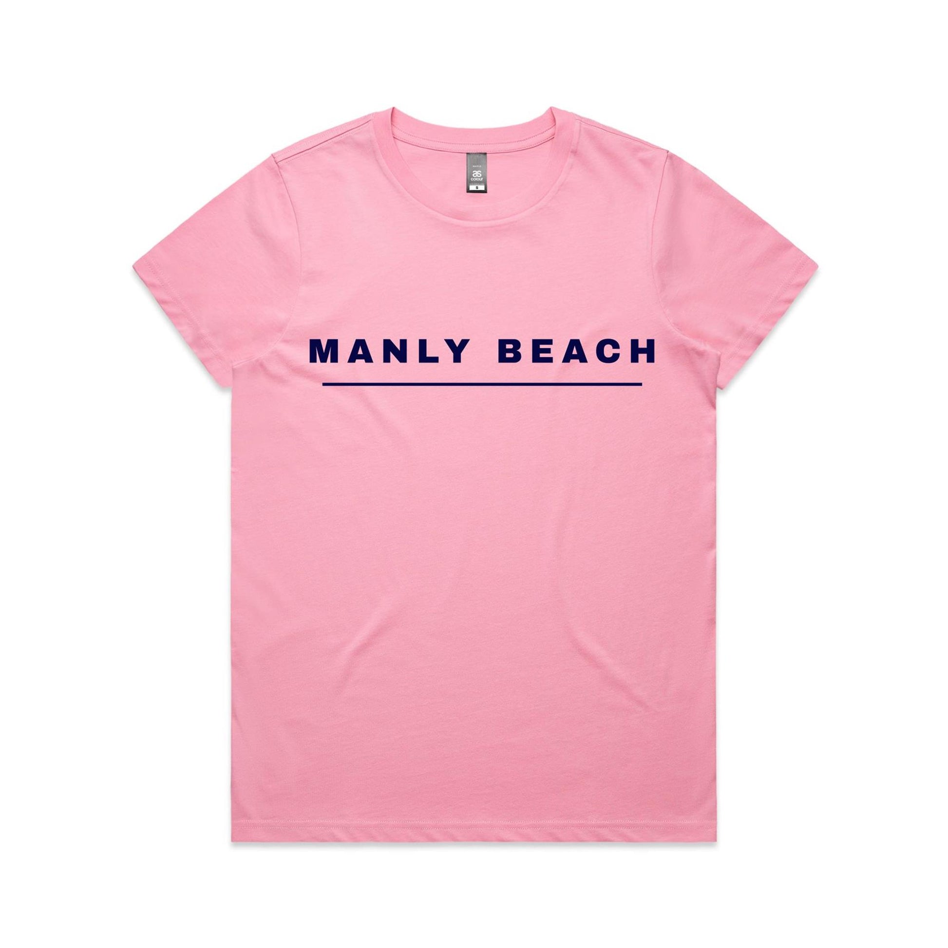 Lost Manly custom logo Manly Beach edition AS Colour Women's Maple Tee - Lost Manly Shop