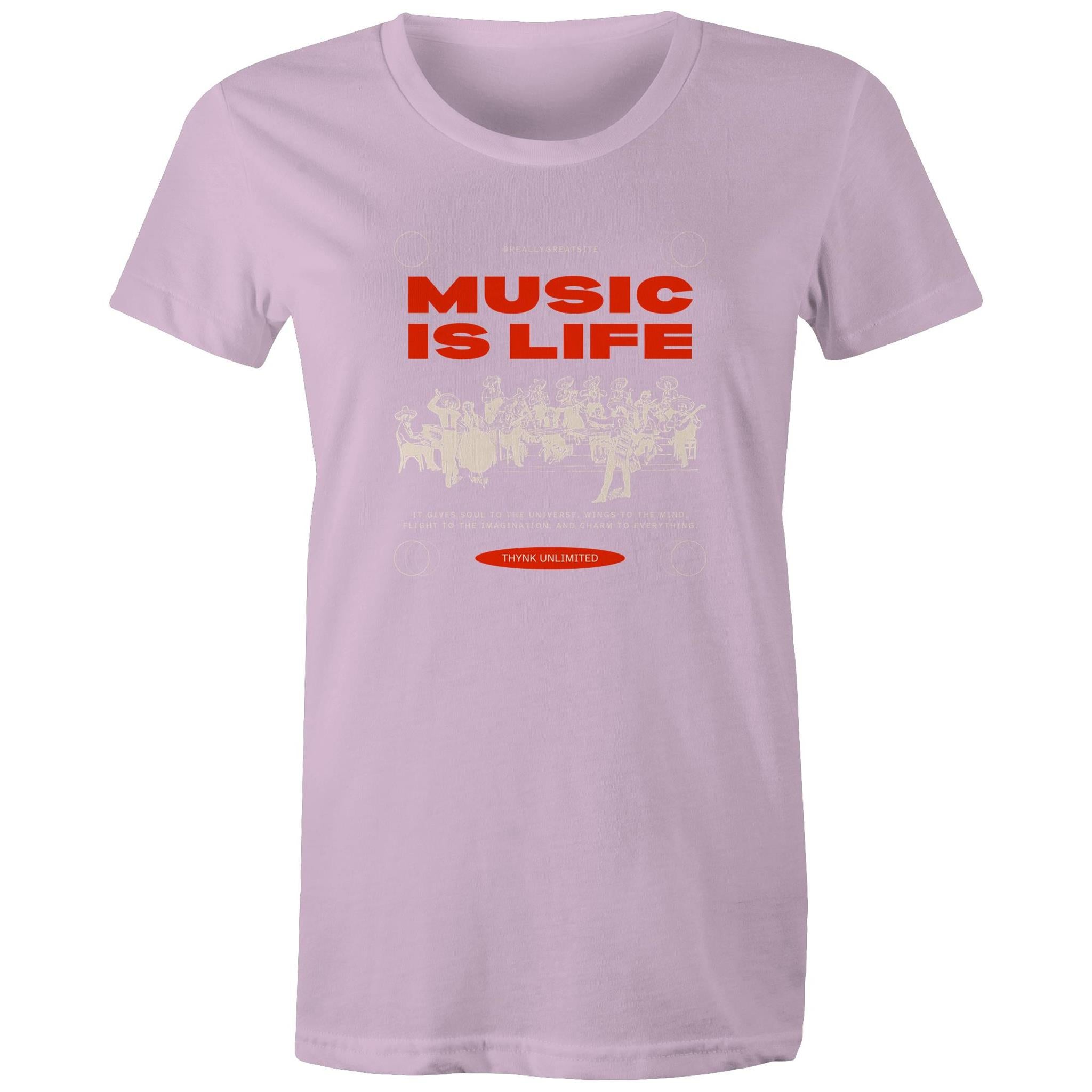 Women's Maple Tee Music is my Life 