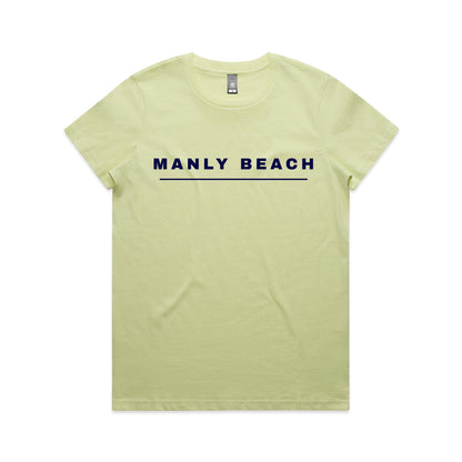 Lost Manly Custom Manly Beach Logo Edition AS Colour Women's Maple Tee - Lost Manly Shop