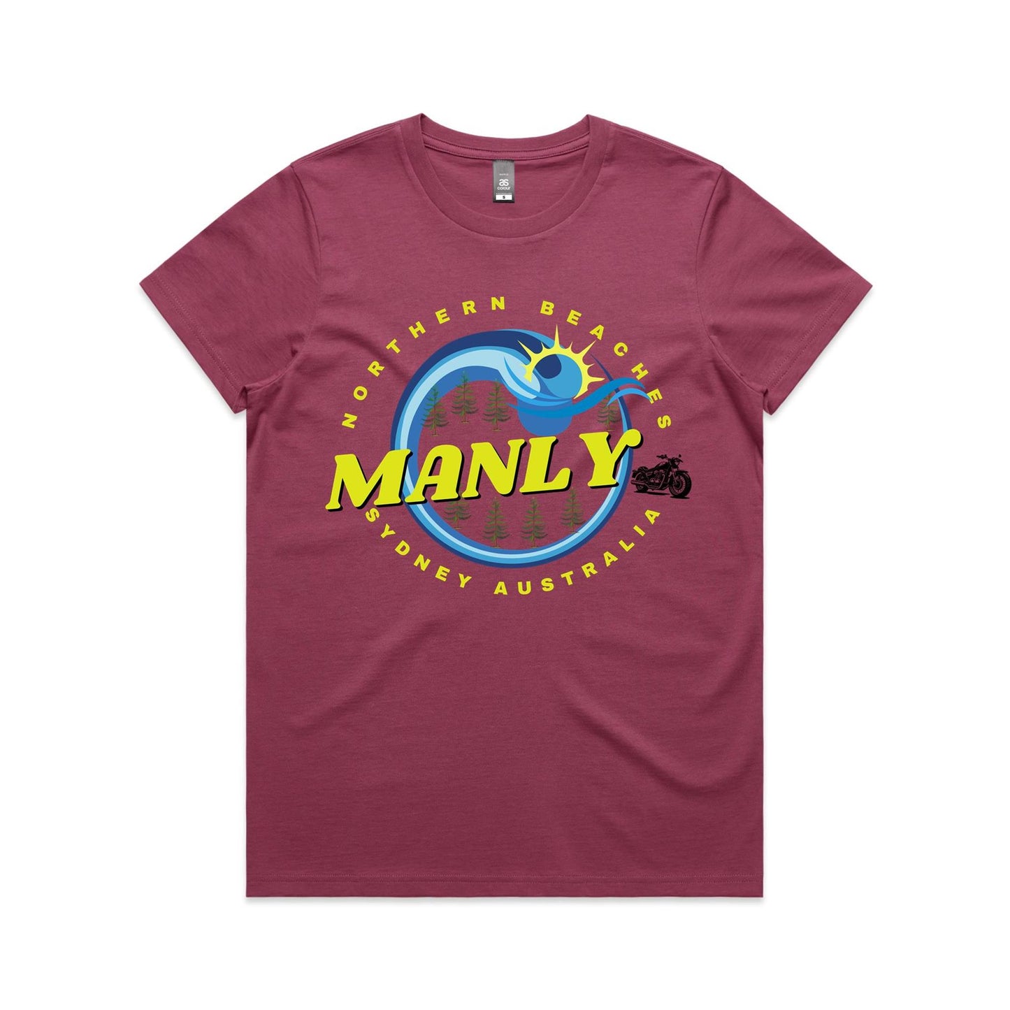 Lost Manly custom logo The Manly Barry AS Colour Women's Maple Tee - Lost Manly Shop