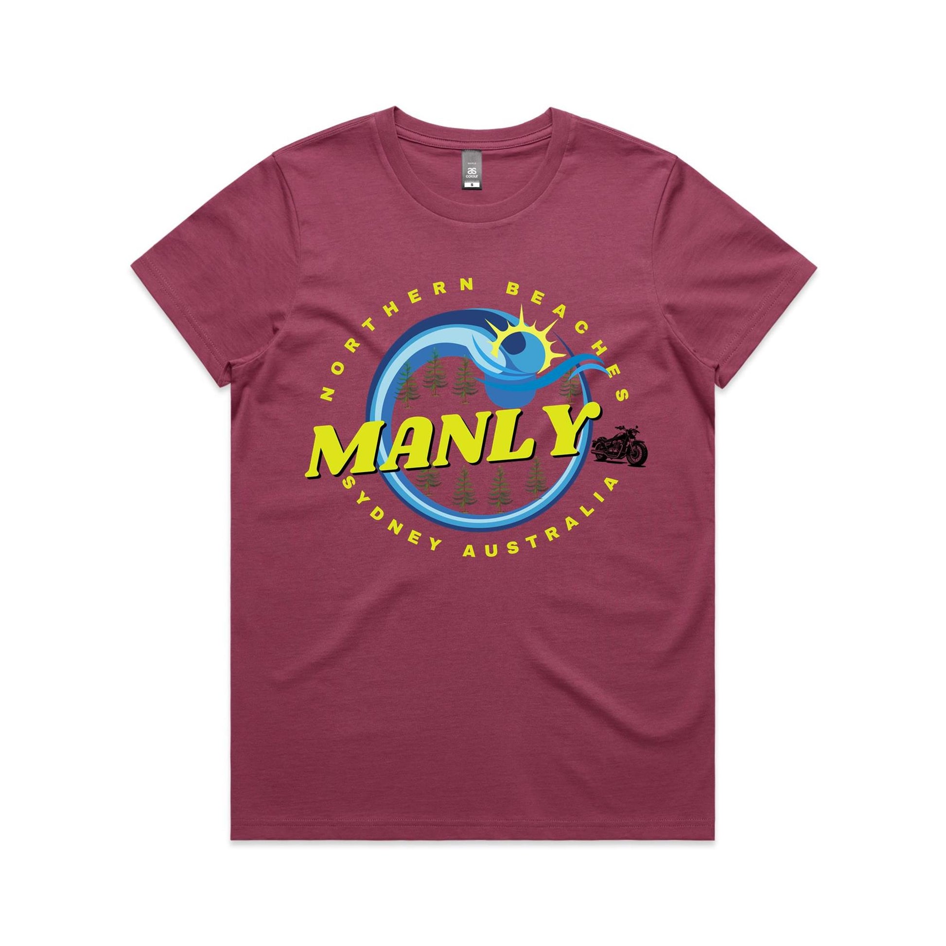 Lost Manly custom logo The Manly Barry AS Colour Women's Maple Tee - Lost Manly Shop