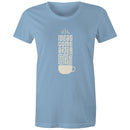 Women's Maple Tee Coffee Print 