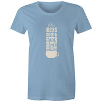 Women's Maple Tee Coffee Print 