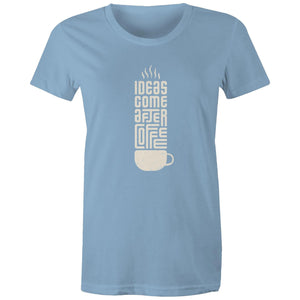 Women's Maple Tee Coffee Print 
