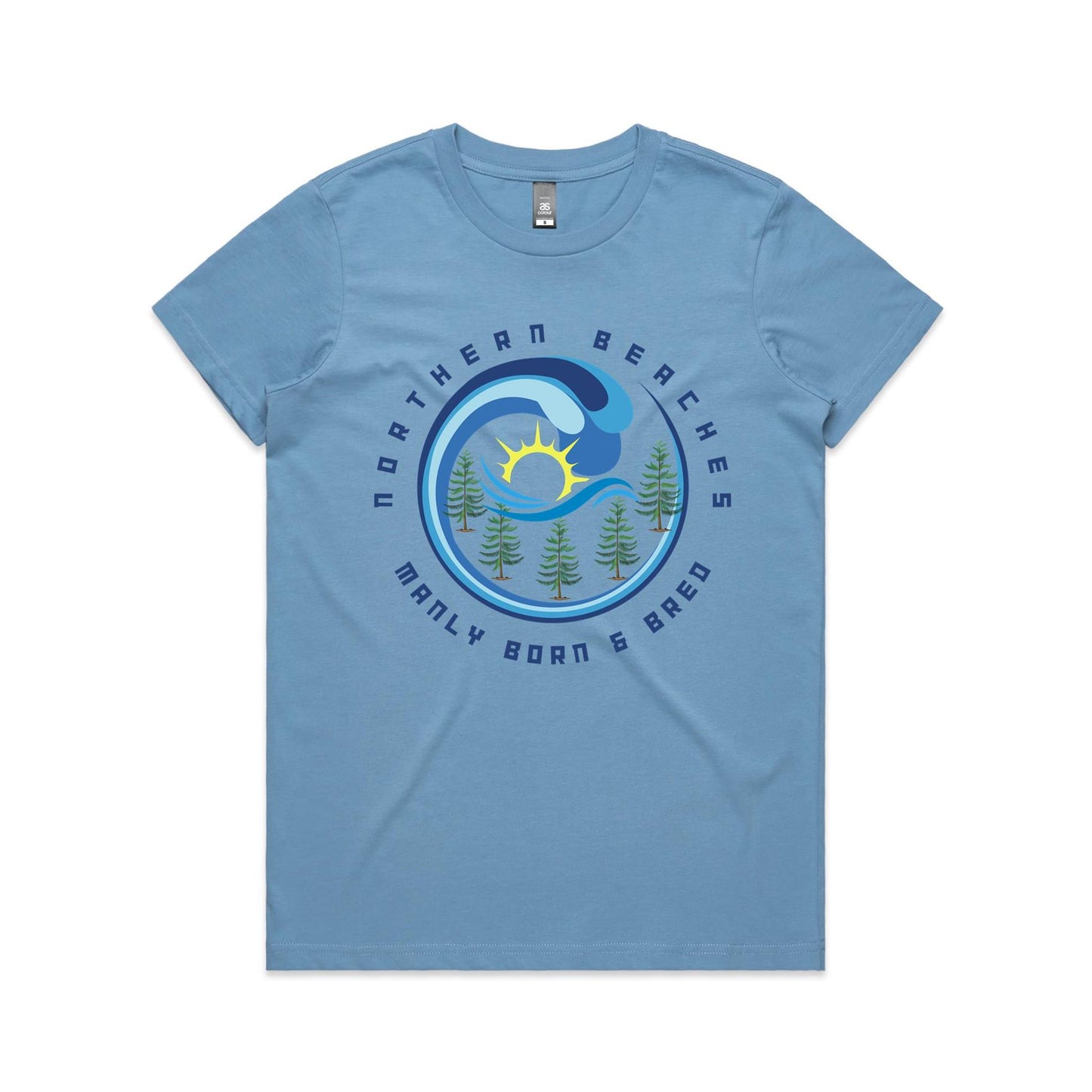 Lost Manly Custom Manly Beach Logo Edition AS Colour Women's Maple Tee - Lost Manly Shop