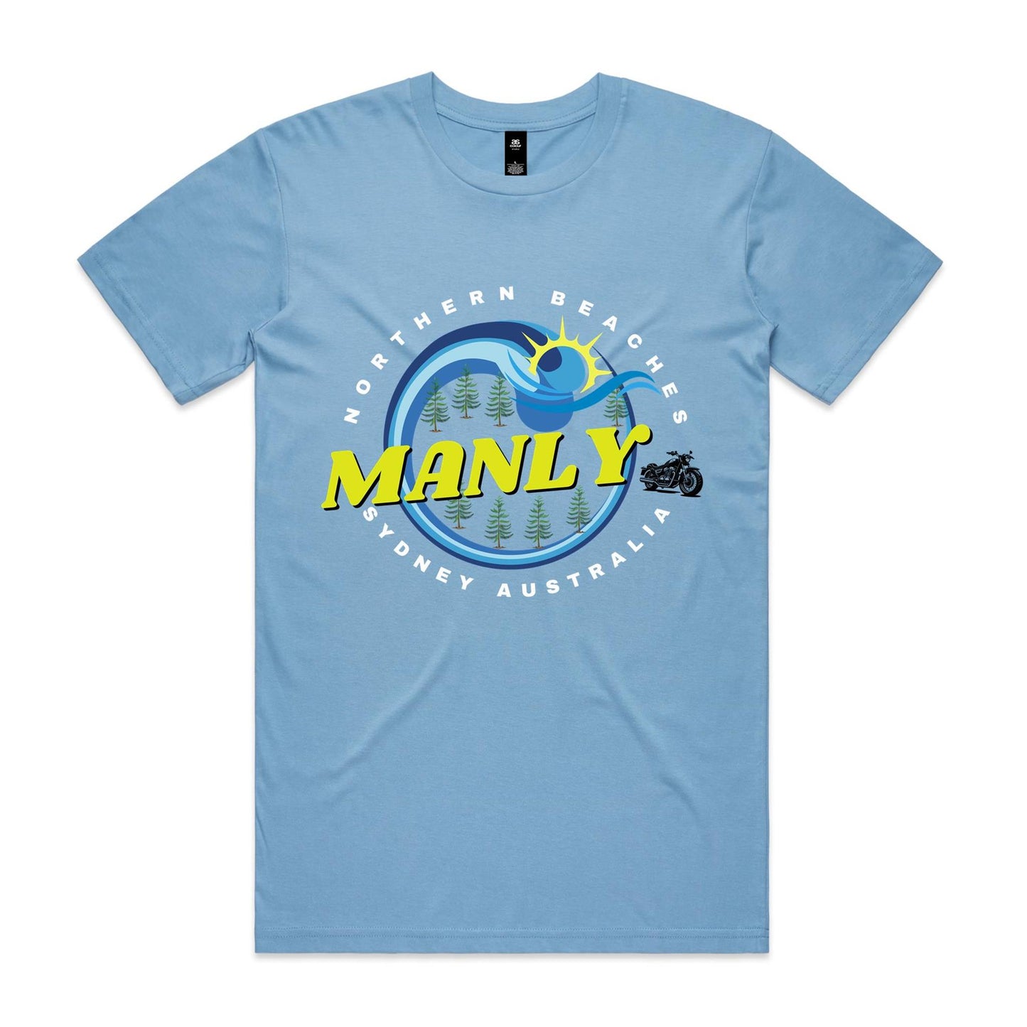 Lost Manly custom logo The Manly Barry AS Colour Staple Tee - Lost Manly Shop