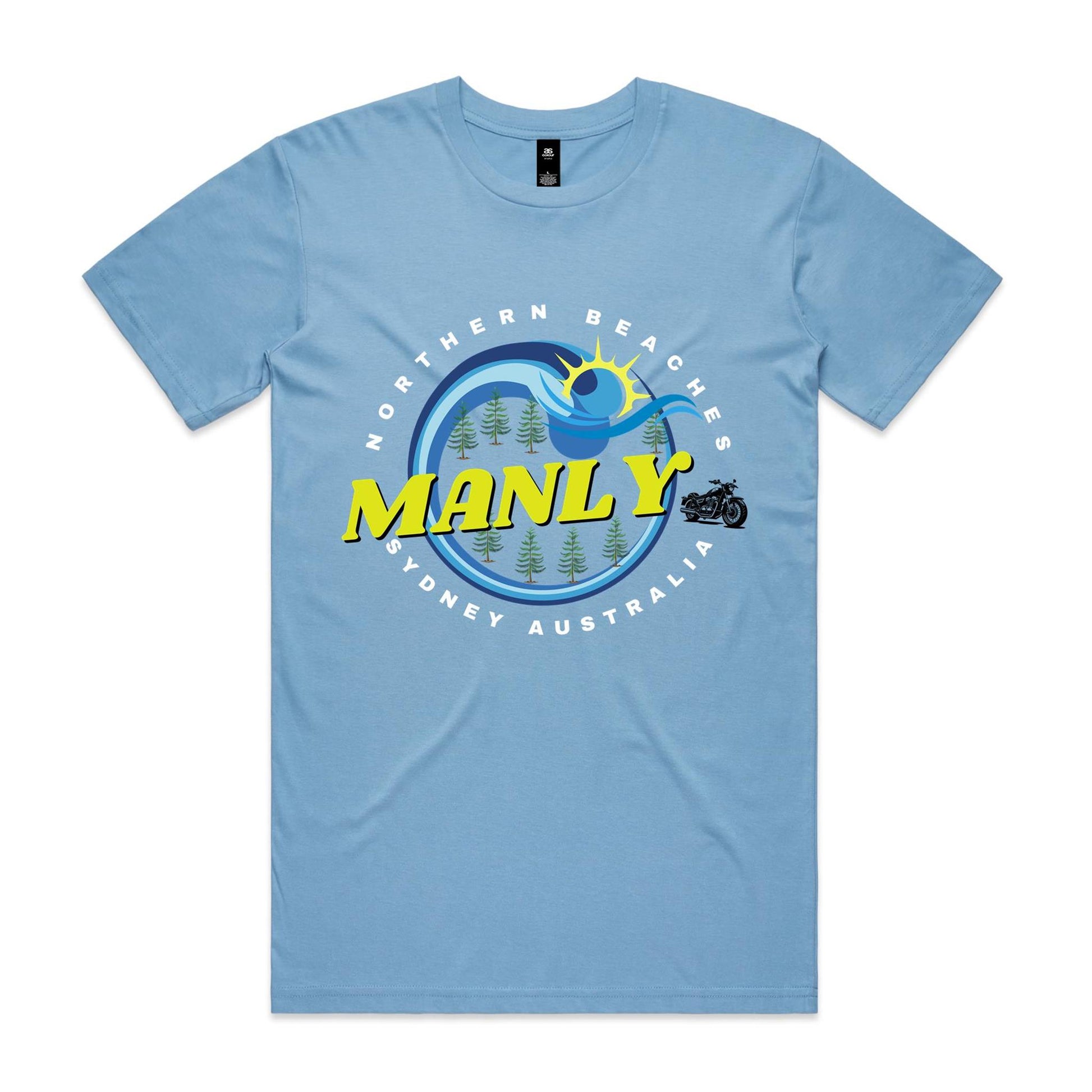 Lost Manly custom logo The Manly Barry AS Colour Staple Tee - Lost Manly Shop