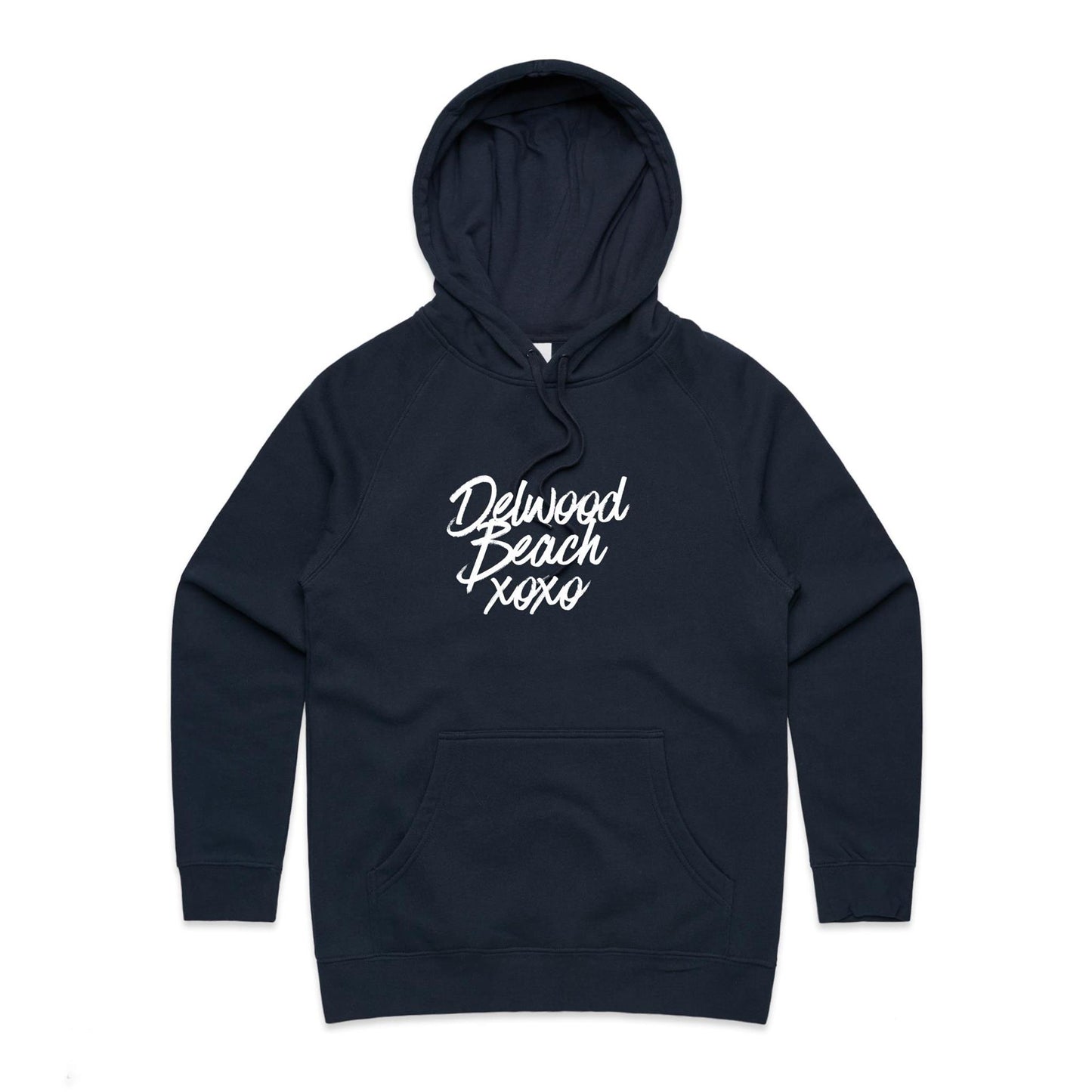 Lost Manly Women's Hoodie Delwood Beach xoxo Custom Logo Edition - Lost Manly Shop
