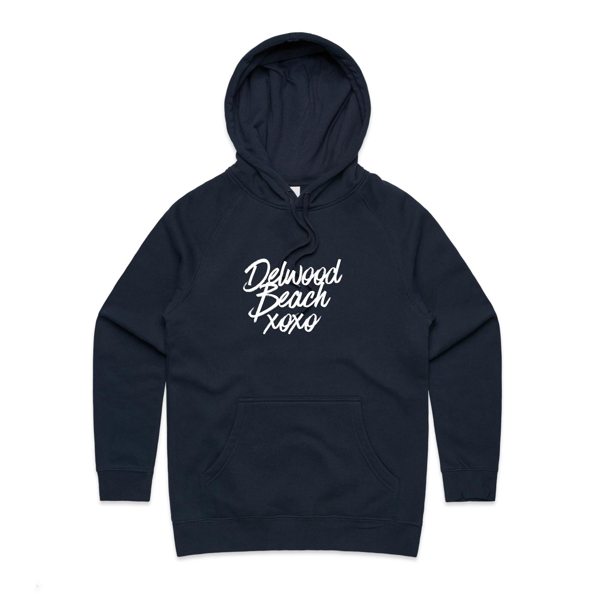 Lost Manly Women's Hoodie Delwood Beach xoxo Custom Logo Edition - Lost Manly Shop