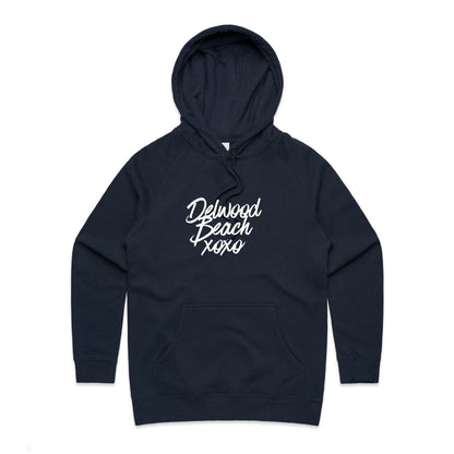 Lost Manly Women's Hoodie Delwood Beach xoxo Custom Logo Edition - Lost Manly Shop