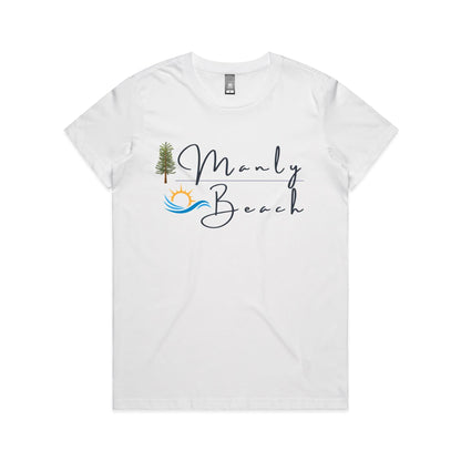 Lost Manly Custom Manly Beach Logo Limited Edition AS Colour Women's Maple Tee - Lost Manly Shop