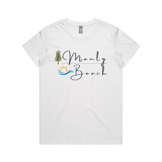 Lost Manly Custom Manly Beach Logo Limited Edition AS Colour Women's Maple Tee