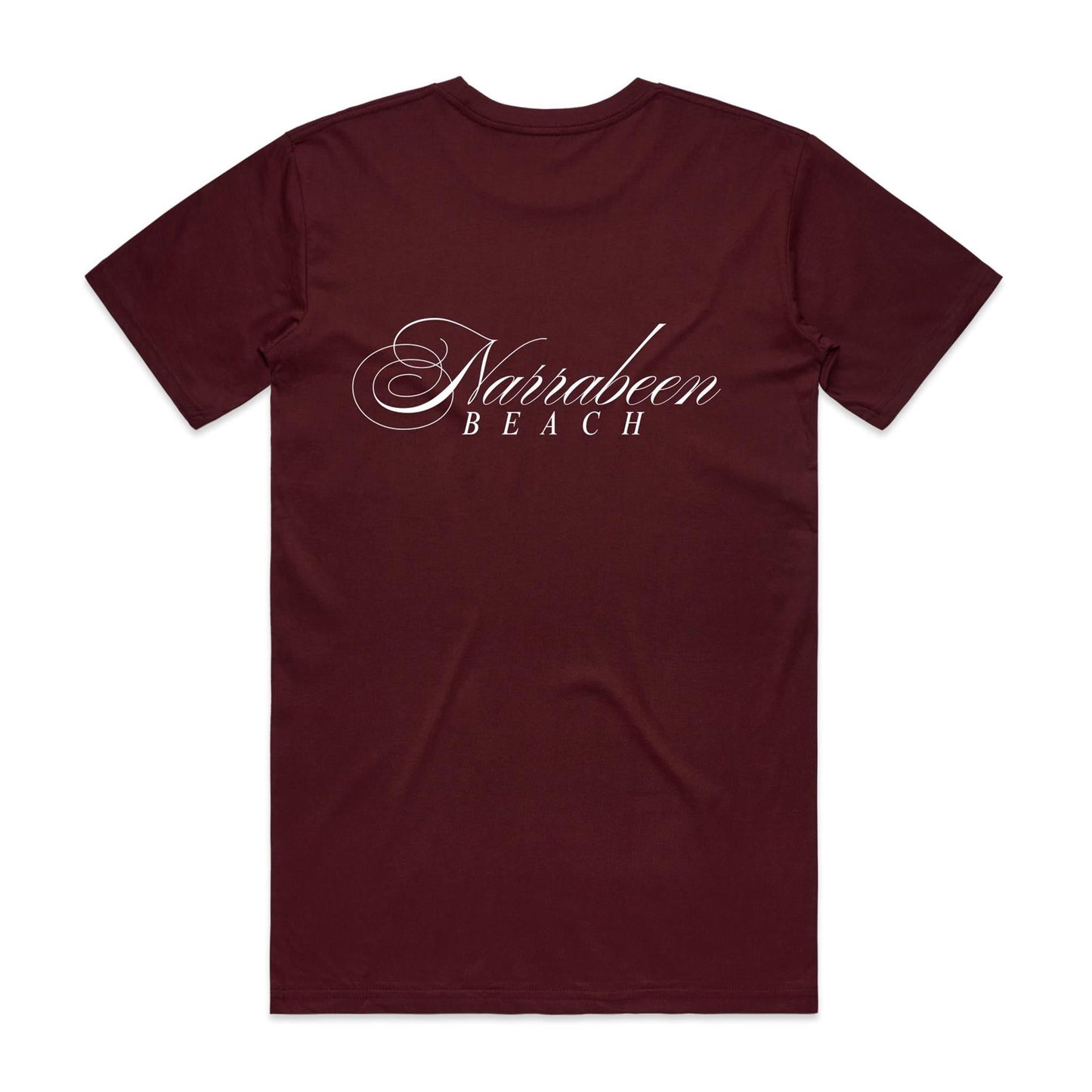 AS Colour Staple Tee Narrabeen Beach custom logo white font 