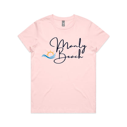Lost Manly Custom Manly Beach Logo Limited Edition AS Colour Women's Maple Tee - Lost Manly Shop
