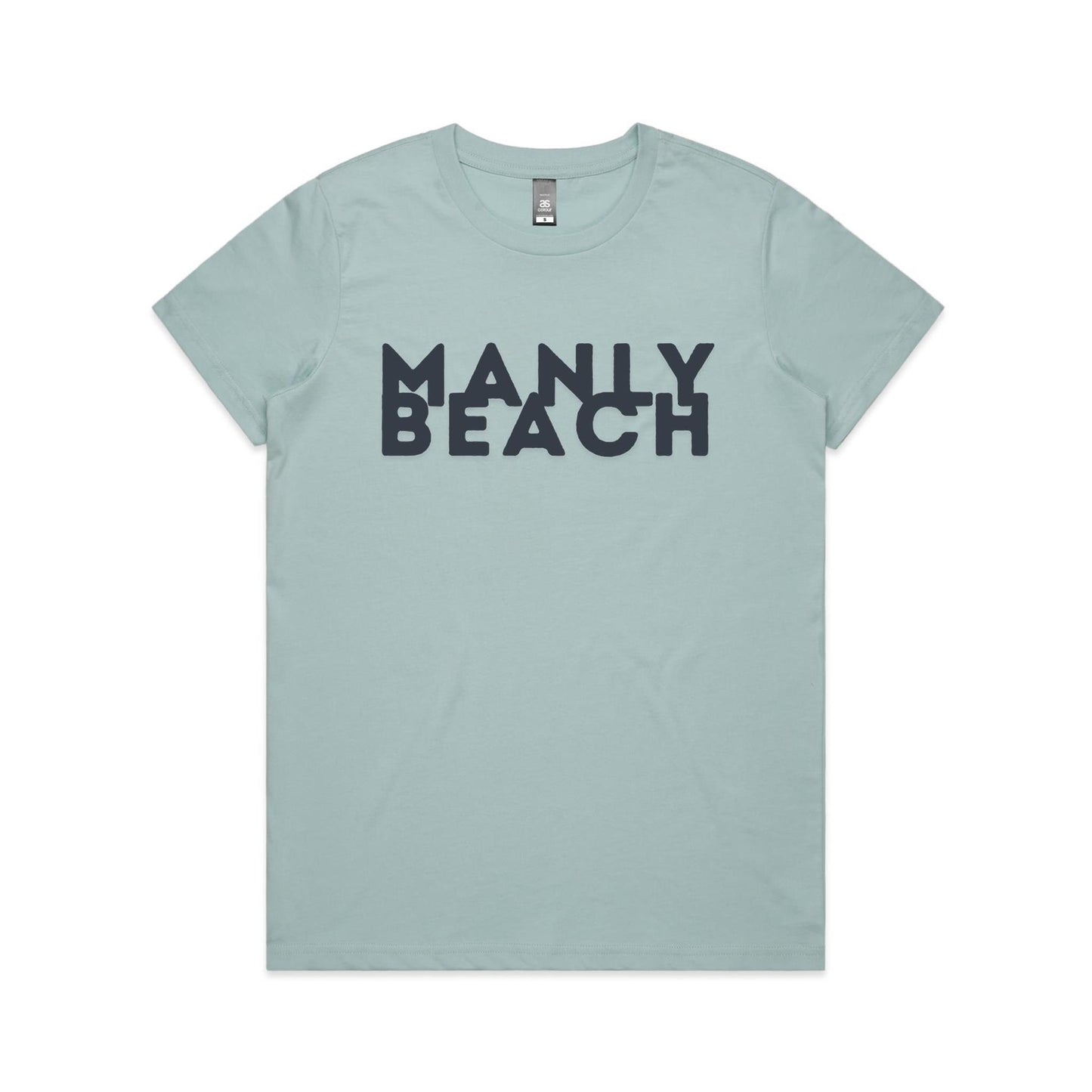 Lost Manly Custom Logo Manly Beach Edition AS Colour Women's Maple Tee. - Lost Manly Shop