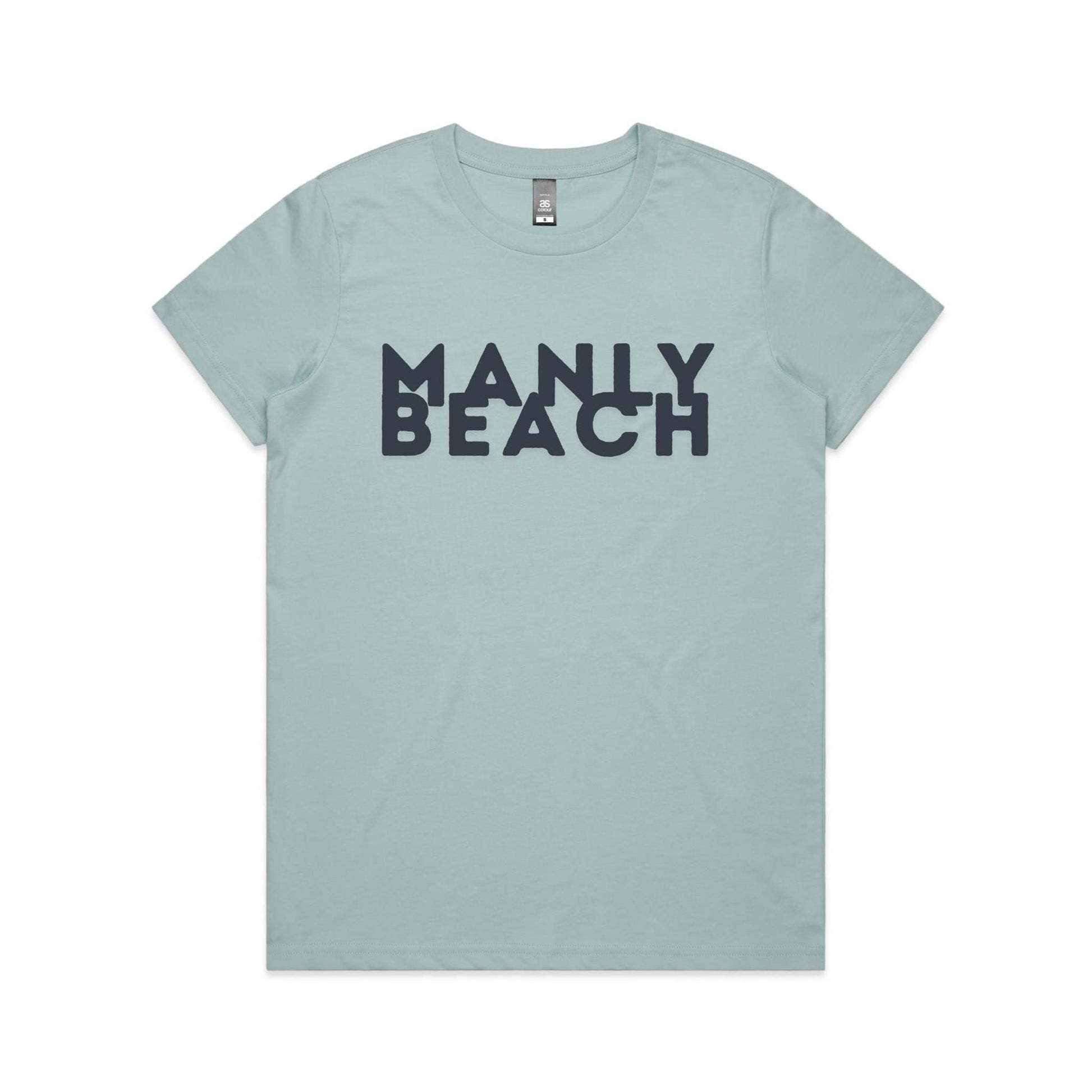 Lost Manly Custom Logo Manly Beach Edition AS Colour Women's Maple Tee. - Lost Manly Shop