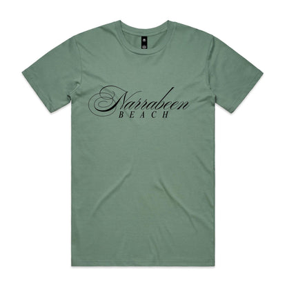 AS Colour Staple Tee Narrabeen Beach custom logo black font 