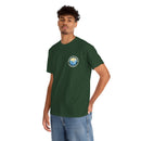 Heavy Cotton T-Shirt with free Canva custom designed logo front and back 