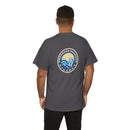 Heavy Cotton T-Shirt with free Canva custom designed logo front and back 