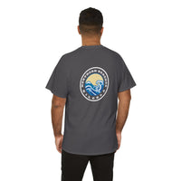 Heavy Cotton T-Shirt with free Canva custom designed logo front and back 
