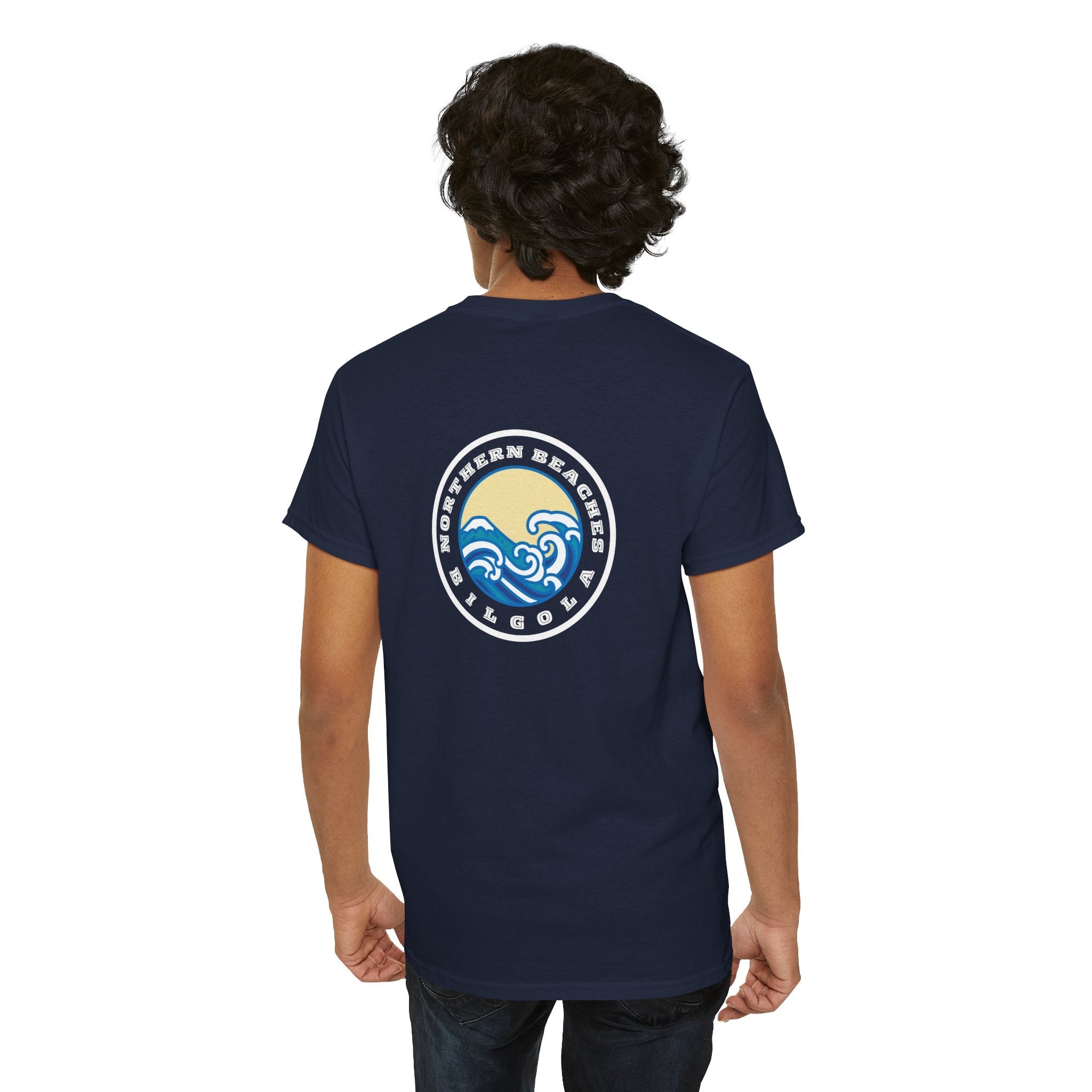 Heavy Cotton T-Shirt with free Canva custom designed logo front and back 