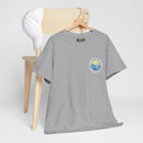 Heavy Cotton T-Shirt with free Canva custom designed logo front and back 