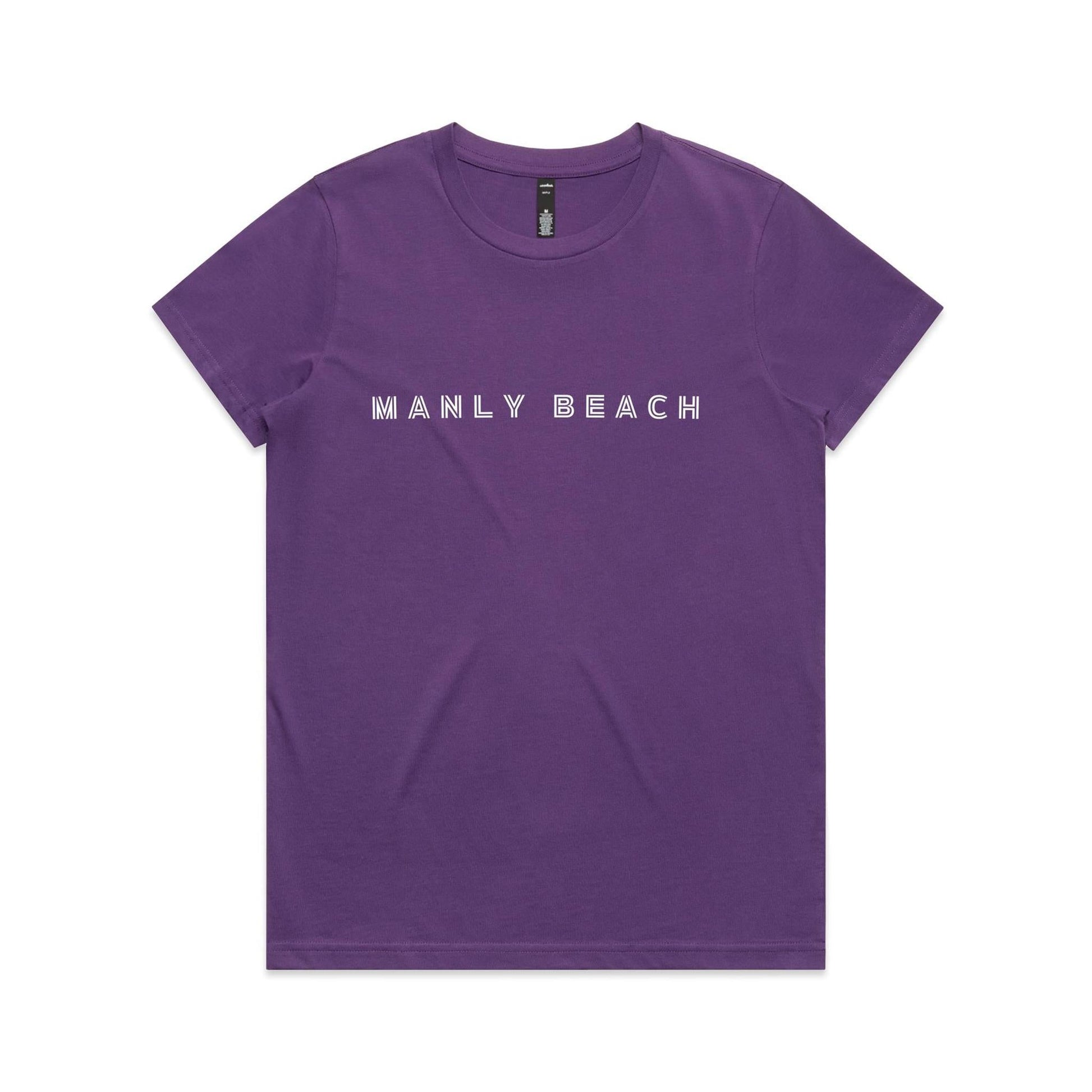 Manly Beach custom logo print on AS Colour Women's Maple Tee 