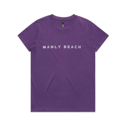 Manly Beach custom logo print on AS Colour Women's Maple Tee 