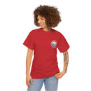 Heavy Cotton T-Shirt with free Canva custom designed logo front and back 