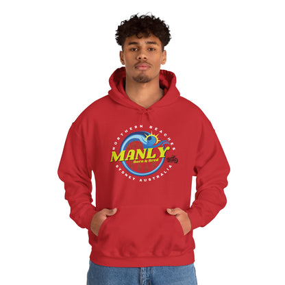 Lost Manly custom logo Manly Beach Surf Hoodie – Sydney Australia Vintage Surf Crest Hoodie - Lost Manly Shop