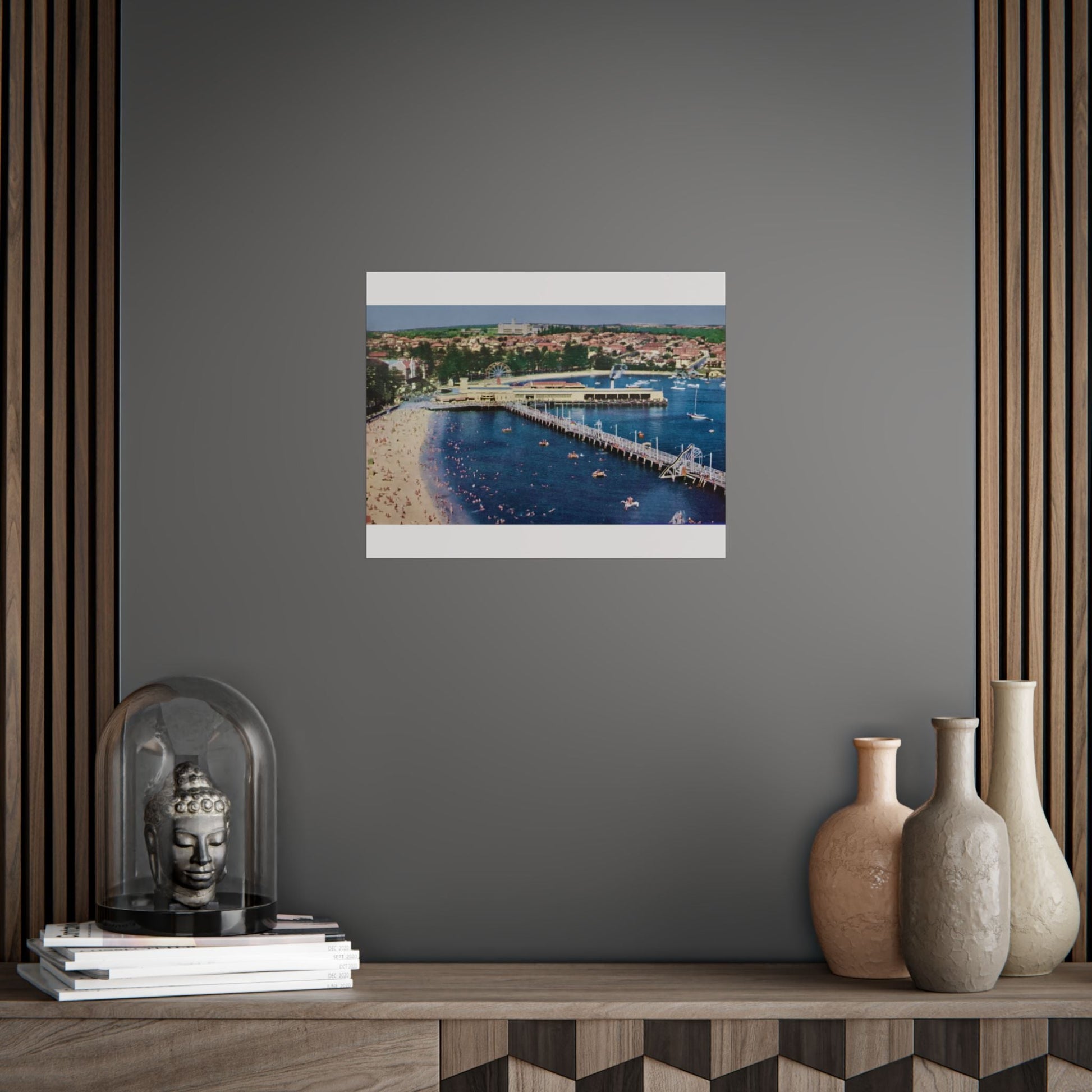 Manly Harbour Pool 1955 Vintage Poster Print - Lost Manly Shop