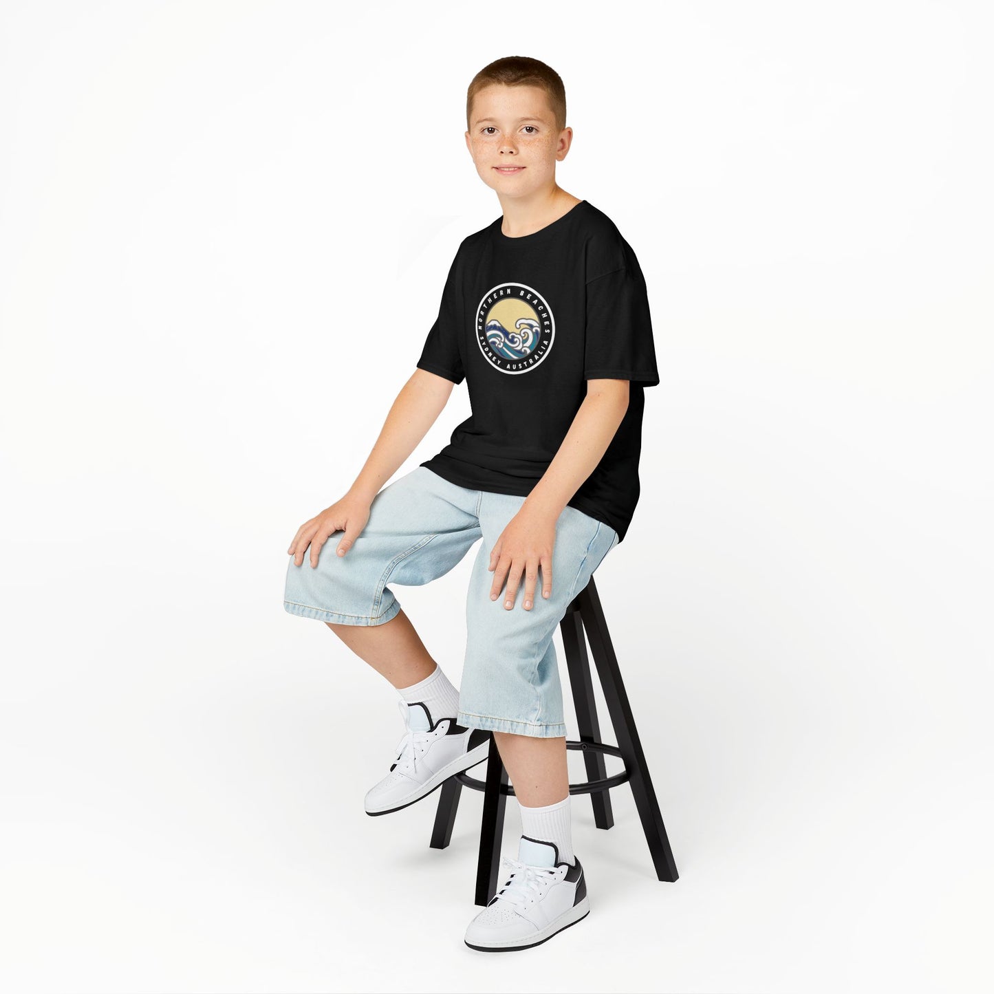 Ocean Wave Kids Cotton Tee – Northern Beaches logo