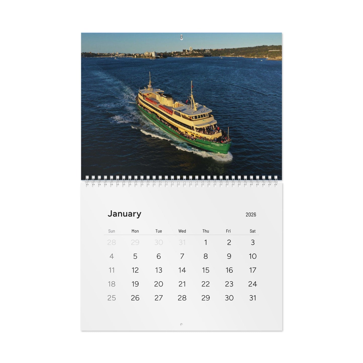 Manly Ferries on Sydney Harbour 2026 Wall Calendar 
