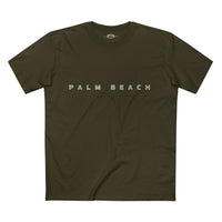 Palm Beach custom logo print Lost Manly label on Adult Staple Cotton T-Shirt Printify