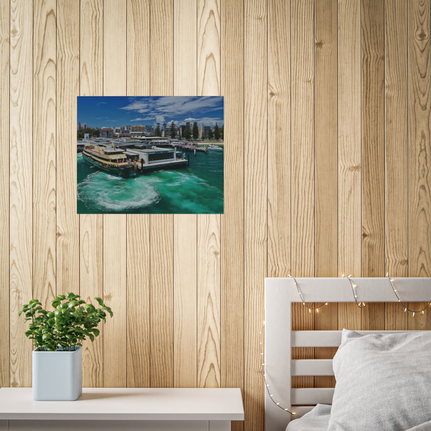 MV Collaroy at Manly Wharf Photography by Haig Gilchrist -  Ferry Harbour Poster — Coastal Travel Wall Art