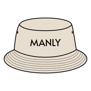 MANLY Bucket Hat with Custom Northern Beaches Logo Design Printify