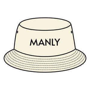 MANLY Bucket Hat with Custom Northern Beaches Logo Design Printify
