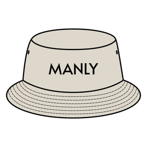 MANLY Bucket Hat with Custom Northern Beaches Logo Design Printify