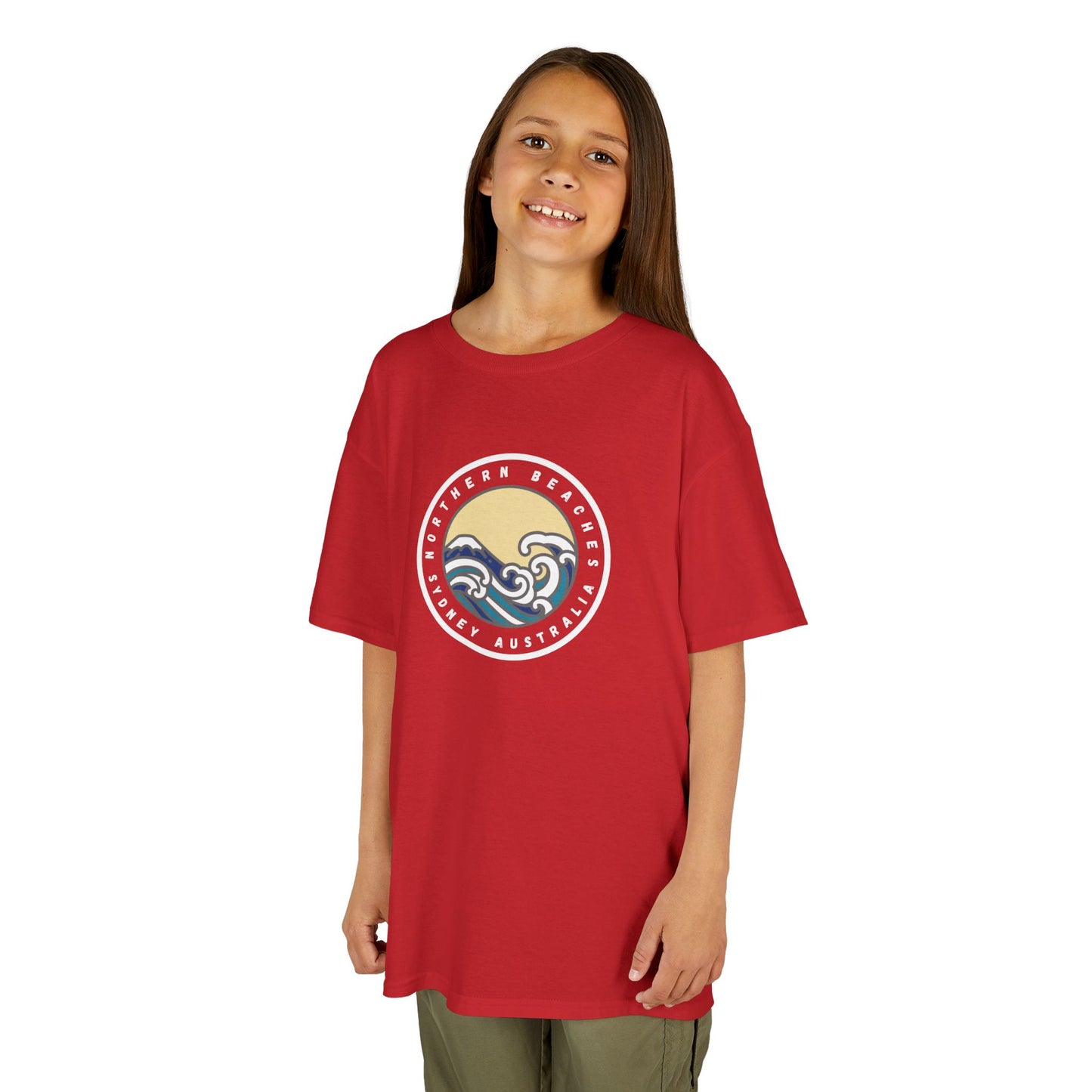 Ocean Wave Kids Cotton Tee – Northern Beaches logo