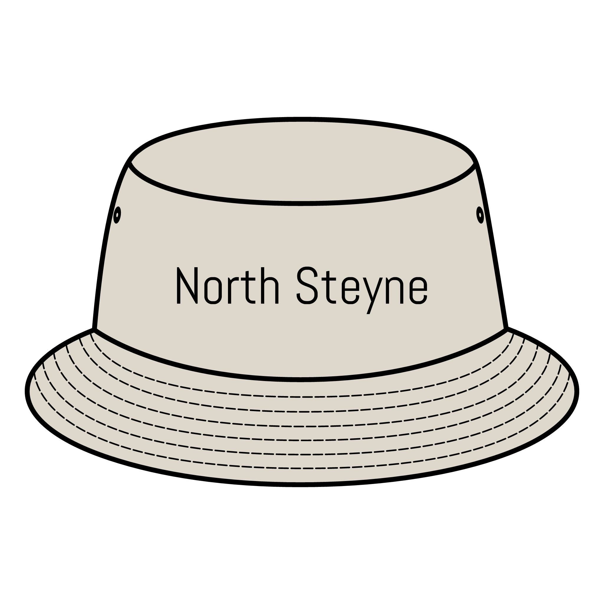 NORTH STEYNE Bucket Hat with Custom Northern Beaches Logo Design Printify
