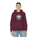 Hoodie with free Canva custom design logo front back Bondi bnb/Bilgola 